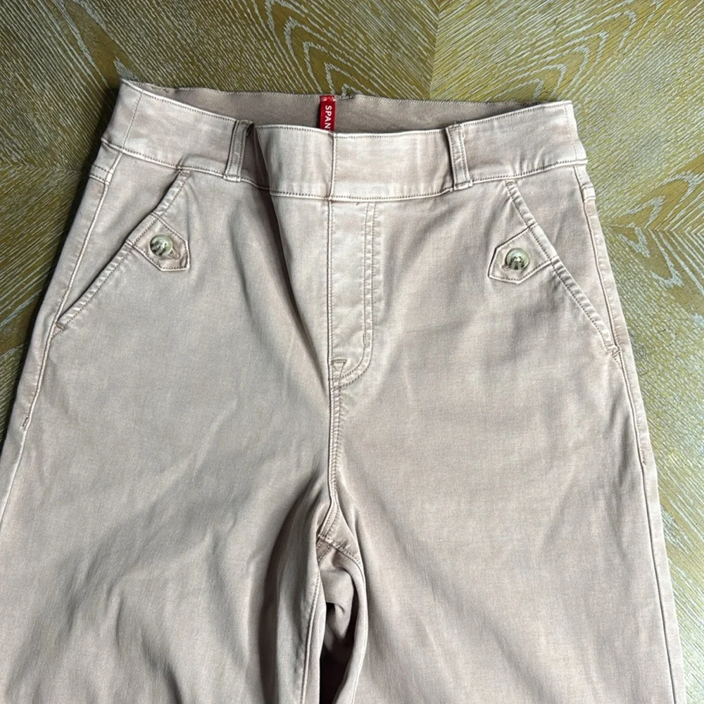 SPANX Maeve Stretch Twill Cropped Wide Wide-Leg Pant M - Picture 3 of 11